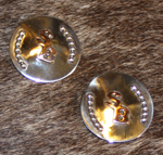 silver conchos with copper overlay silver conchos with copper overlay