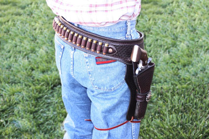 custom leather gun belt and holster