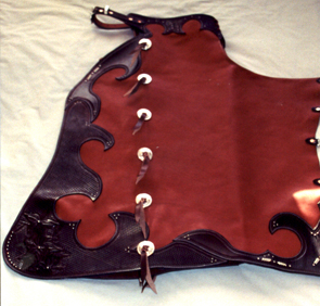 batwing chaps with floral basket combinations